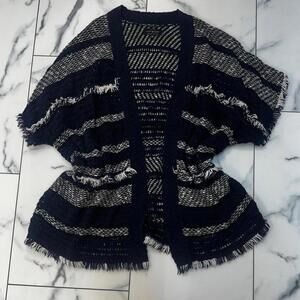 Lucky Brand Women's Blue and Black Cardigan